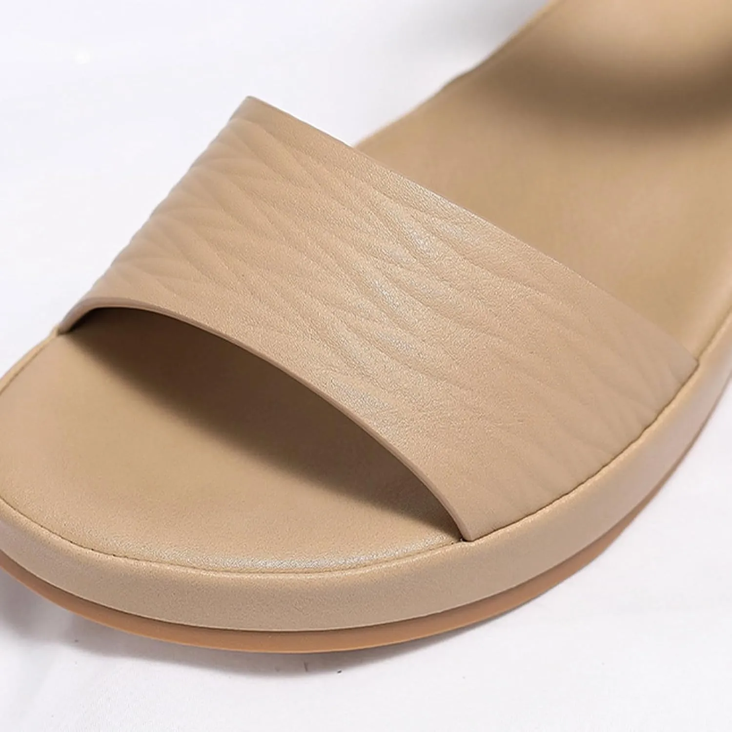 Wedge Sandals for Women 2024 Women Sandals Fashionable New Pattern Simple Solid Color Wedge Hook Loop Comfortable