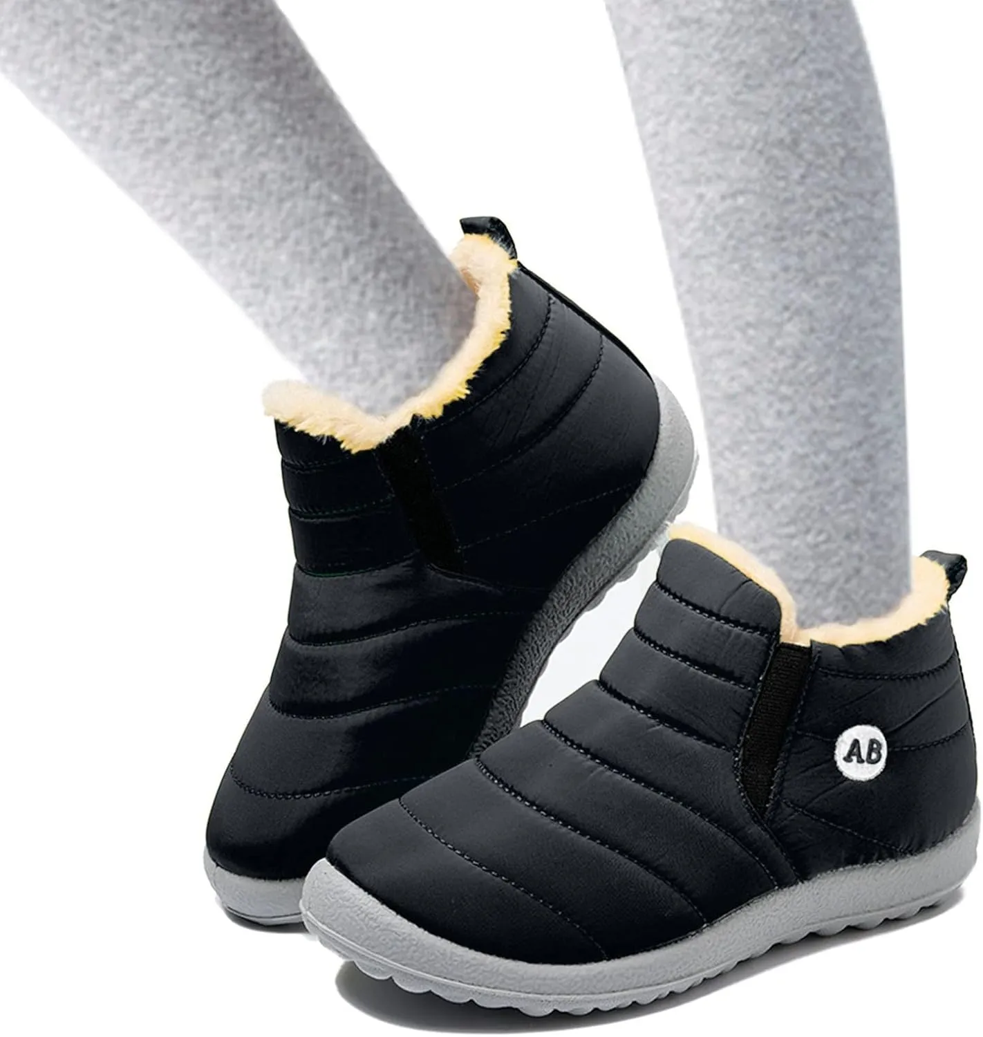Winter Snow Boots for Kids Winter Shoes Infant Boys Girls Booties Faux Fur Lined Girls Boys Barefoot Boots Shoes