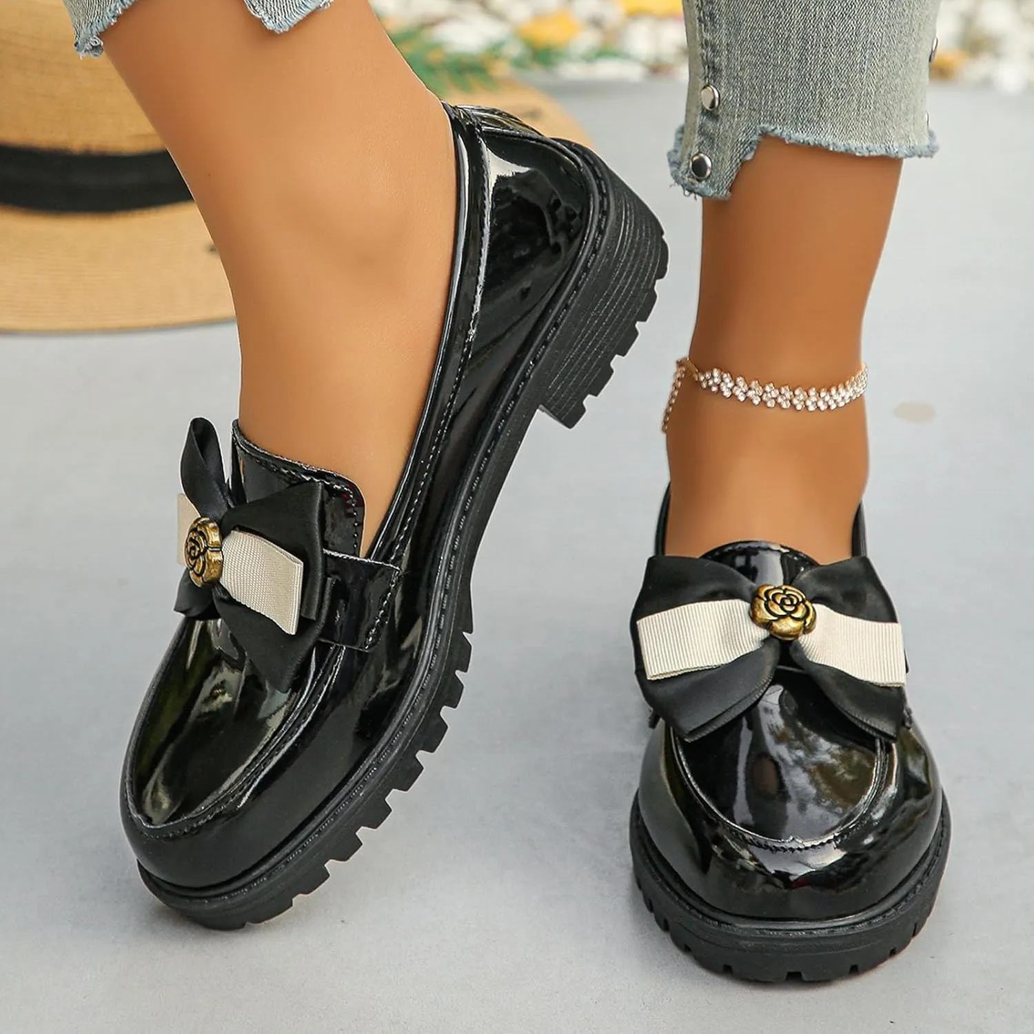 Women Loafers Shoes Slip-On Dress Shoes Business Casual Shoes Cute Work Shoes Comfortable Penny Loafer Office Shoes