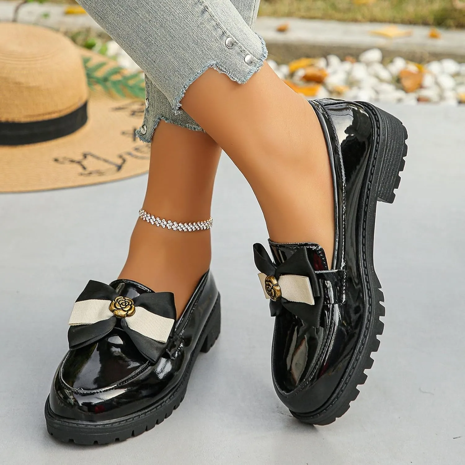 Women Loafers Shoes Slip-On Dress Shoes Business Casual Shoes Cute Work Shoes Comfortable Penny Loafer Office Shoes