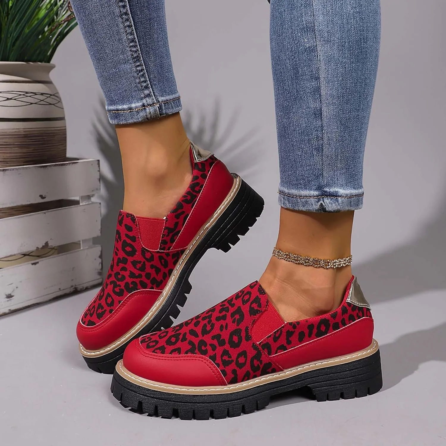 Women Loafers Shoes Slip-On Dress Shoes Business Casual Shoes Cute Work Shoes Comfortable Penny Loafer Office Shoes
