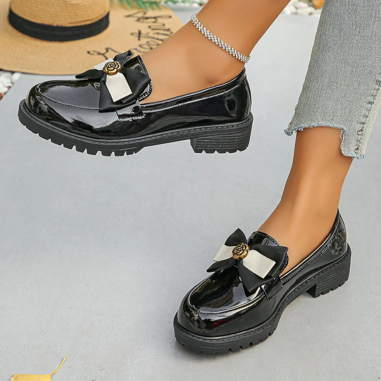 Women Loafers Shoes Slip-On Dress Shoes Business Casual Shoes Cute Work Shoes Comfortable Penny Loafer Office Shoes