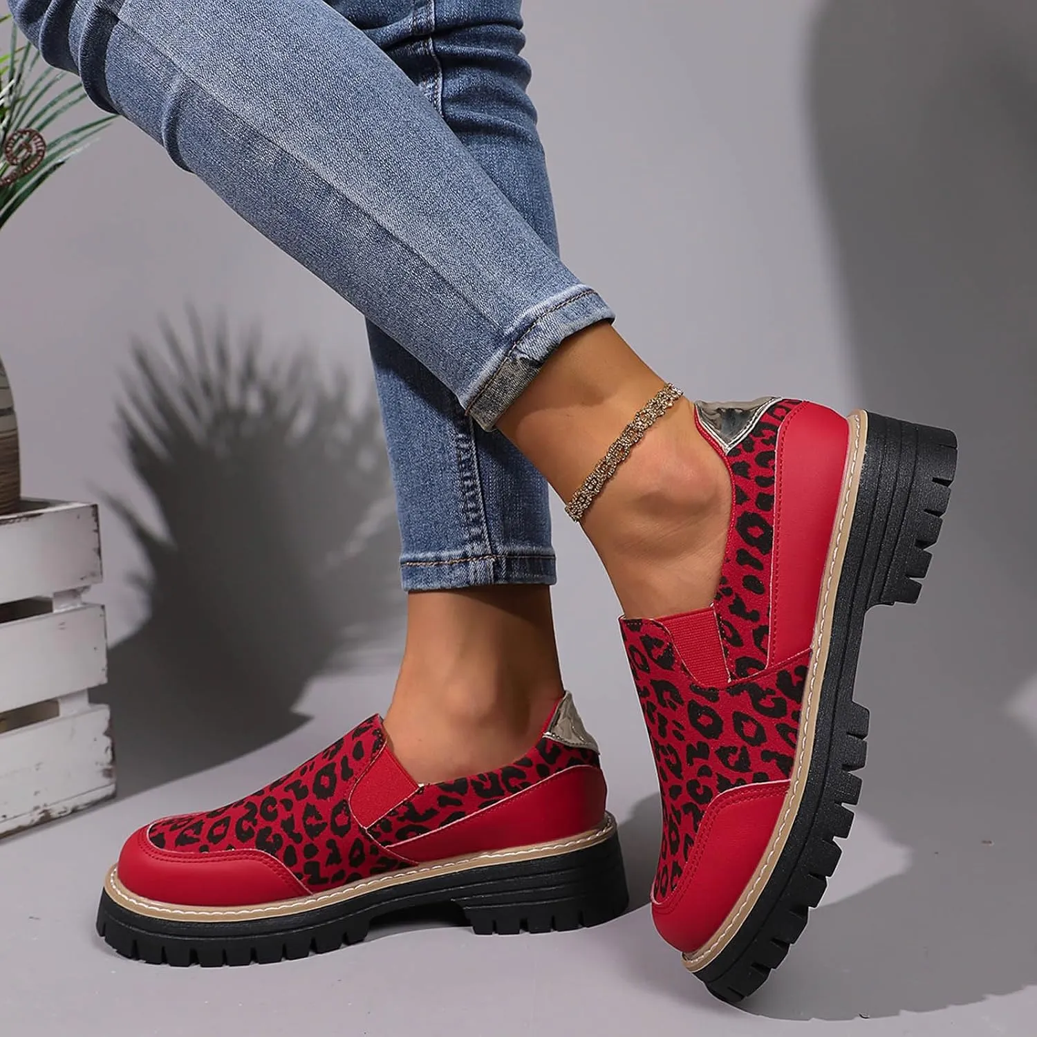 Women Loafers Shoes Slip-On Dress Shoes Business Casual Shoes Cute Work Shoes Comfortable Penny Loafer Office Shoes