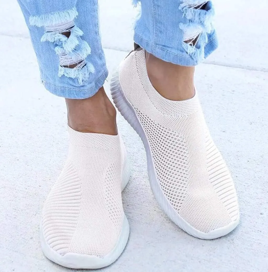 Women Outdoor Mesh Shoes Casual Slip On Comfortable Soles Running Sports Shoes Woman Work Out Shoes Woman Workout Shoes