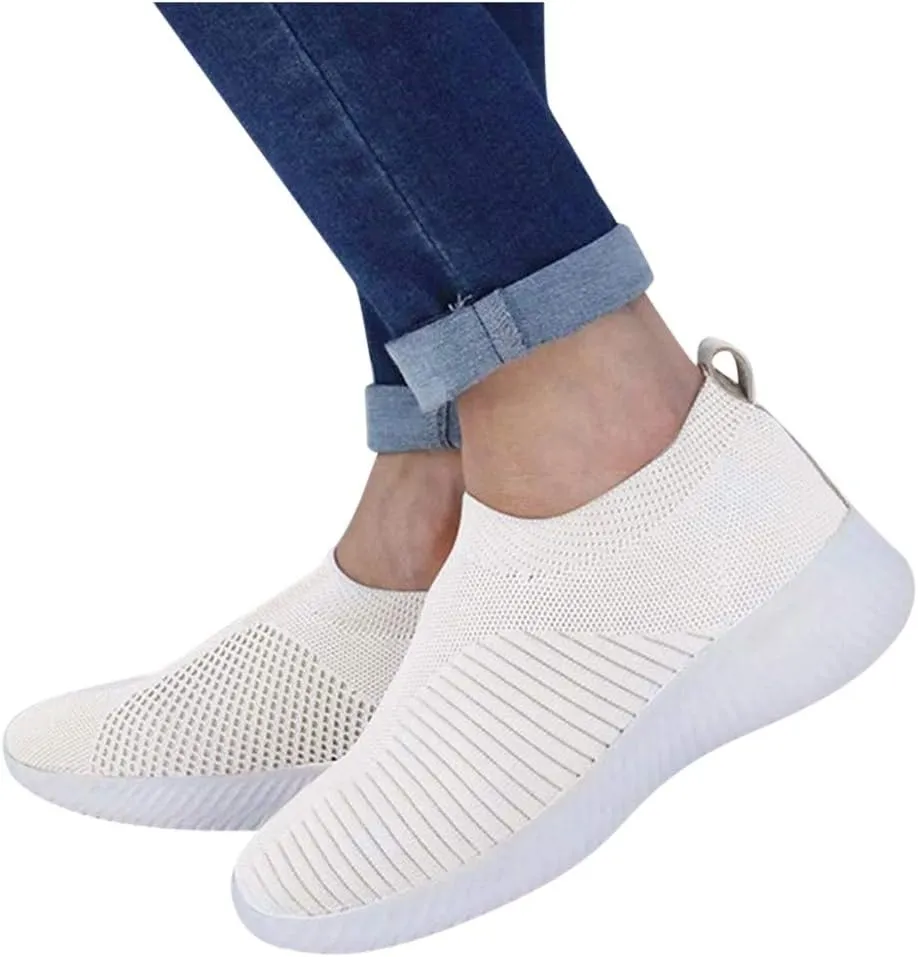 Women Outdoor Mesh Shoes Casual Slip On Comfortable Soles Running Sports Shoes Woman Work Out Shoes Woman Workout Shoes