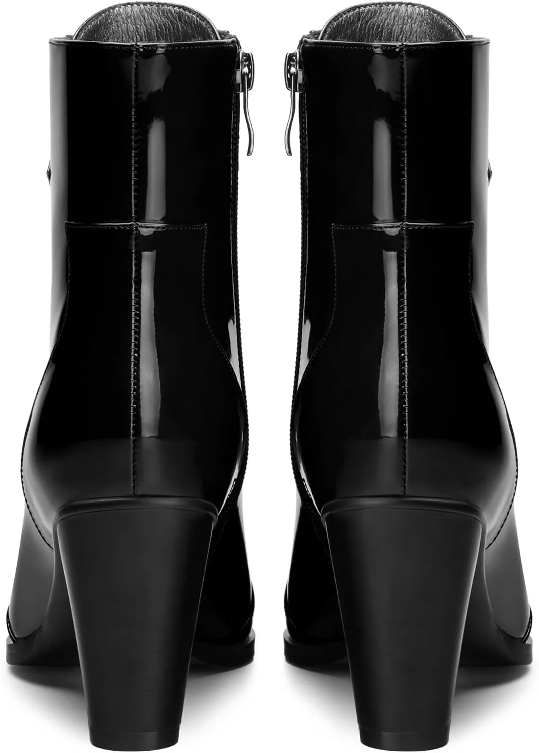 Women's Ankle Boots, Lace-Up & side zipper Pointed Toe Ankle Booties with Mid Heels for Women's Chelsea Boots
