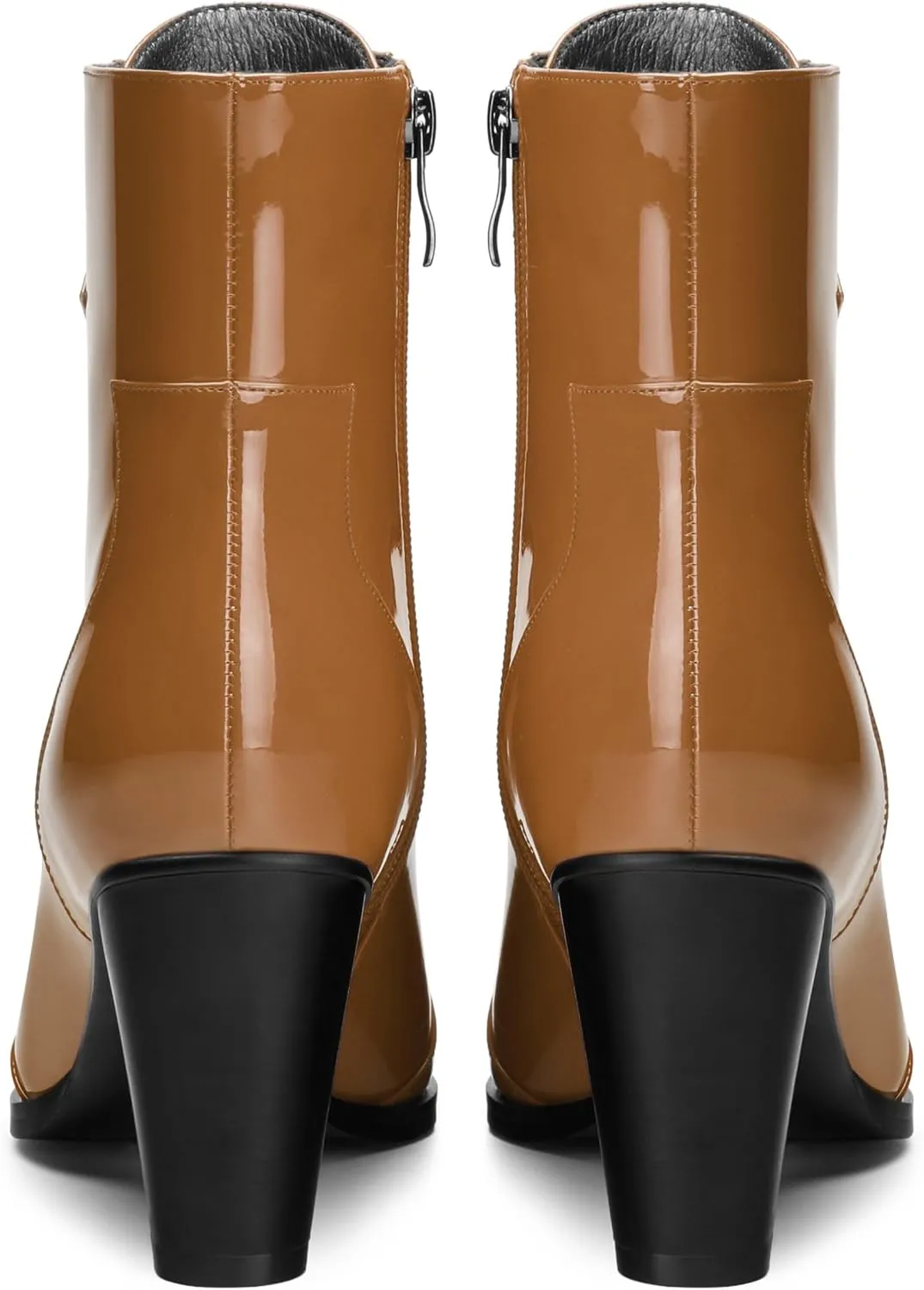 Women's Ankle Boots, Lace-Up & side zipper Pointed Toe Ankle Booties with Mid Heels for Women's Chelsea Boots