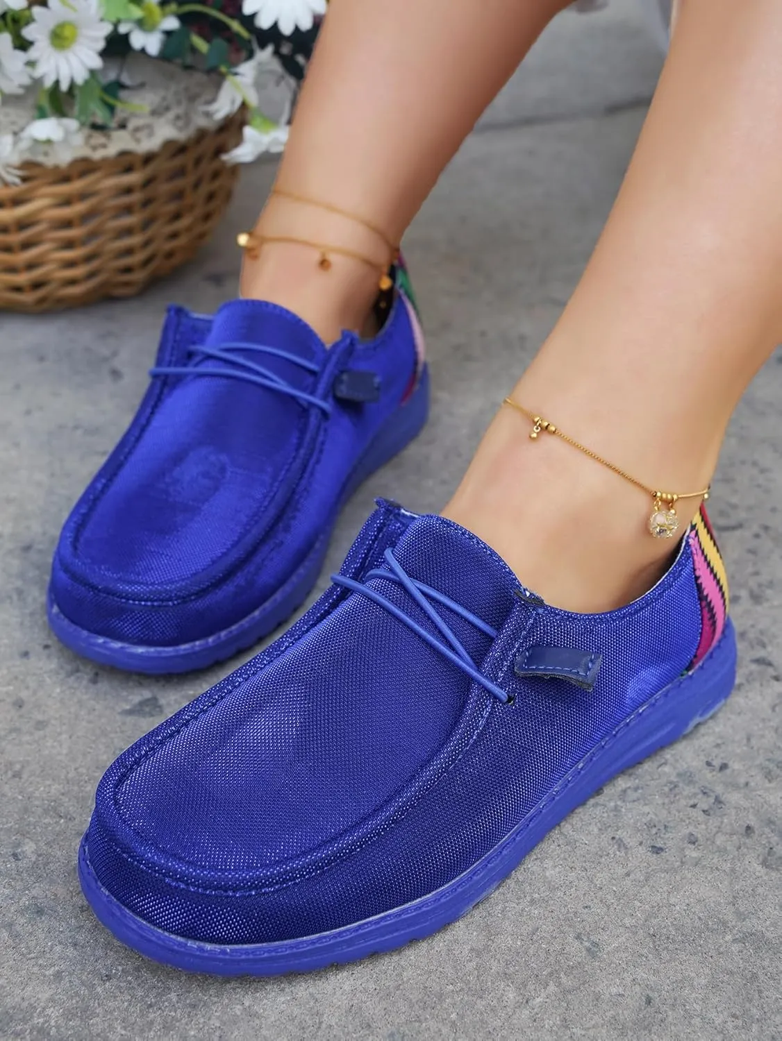 Women's Casual Boat Shoes Slip-on Loafers Lace-up Lightweight Breathable Orthopedic Easy Wear Walking Driving Outdoor Sneakers