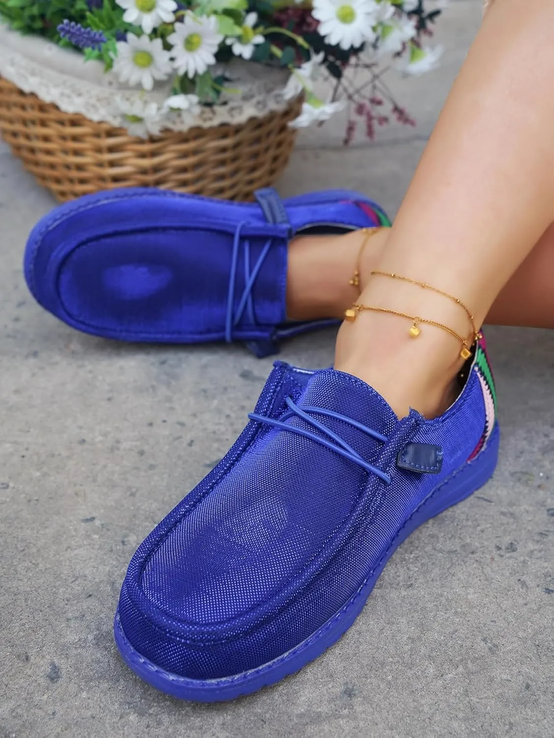 Women's Casual Boat Shoes Slip-on Loafers Lace-up Lightweight Breathable Orthopedic Easy Wear Walking Driving Outdoor Sneakers