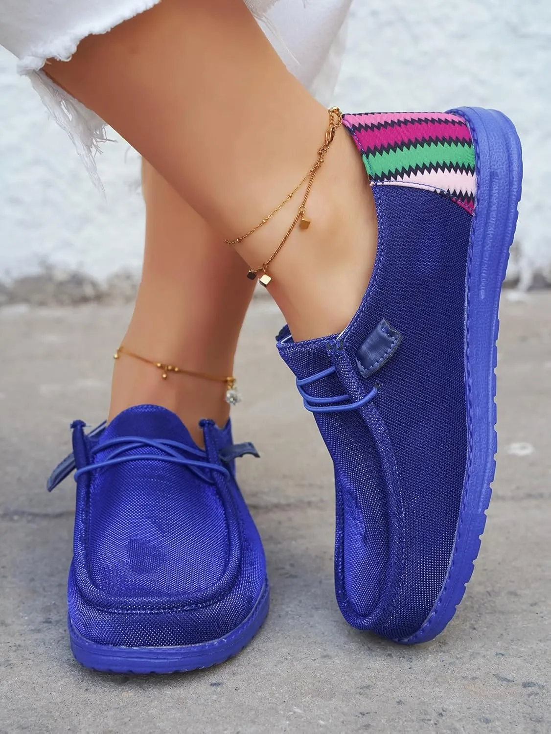 Women's Casual Boat Shoes Slip-on Loafers Lace-up Lightweight Breathable Orthopedic Easy Wear Walking Driving Outdoor Sneakers