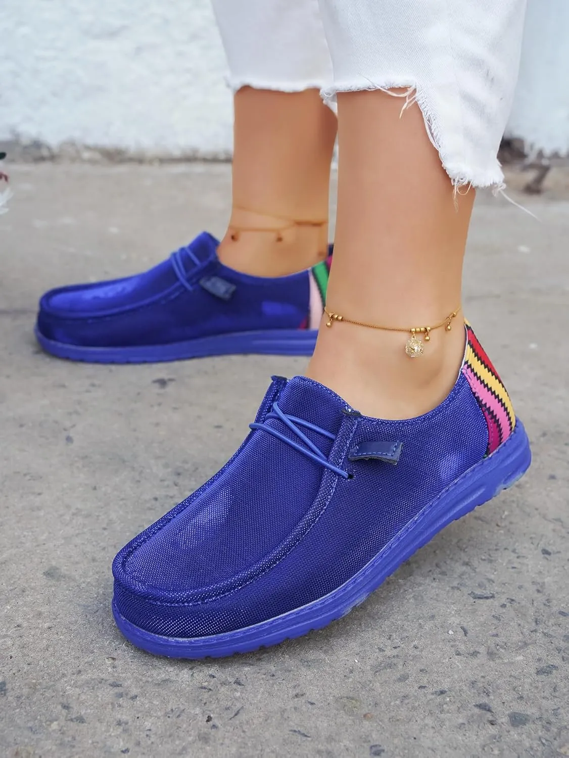 Women's Casual Boat Shoes Slip-on Loafers Lace-up Lightweight Breathable Orthopedic Easy Wear Walking Driving Outdoor Sneakers
