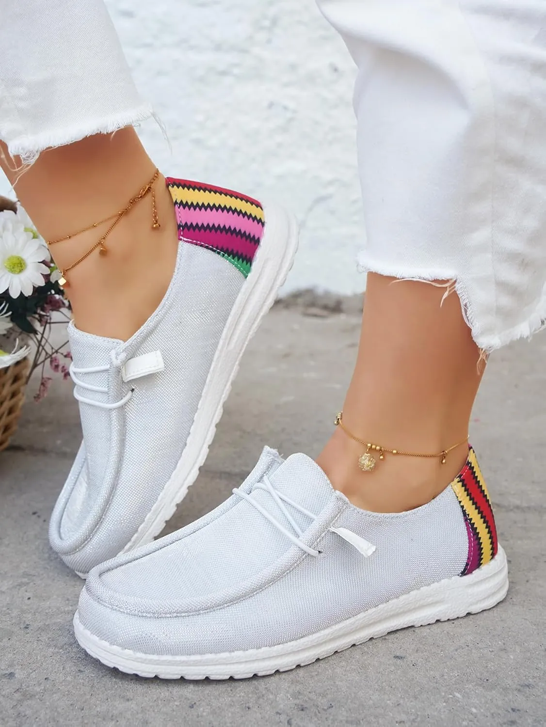 Women's Casual Boat Shoes Slip-on Loafers Lace-up Lightweight Breathable Orthopedic Easy Wear Walking Driving Outdoor Sneakers