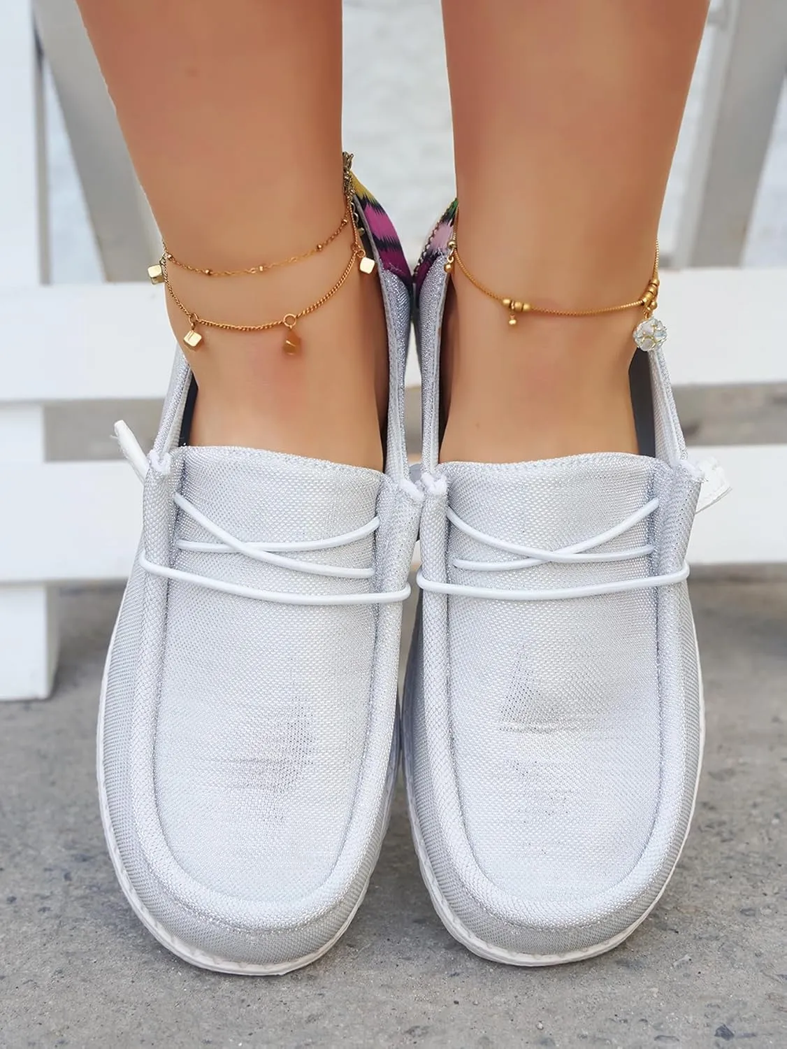 Women's Casual Boat Shoes Slip-on Loafers Lace-up Lightweight Breathable Orthopedic Easy Wear Walking Driving Outdoor Sneakers