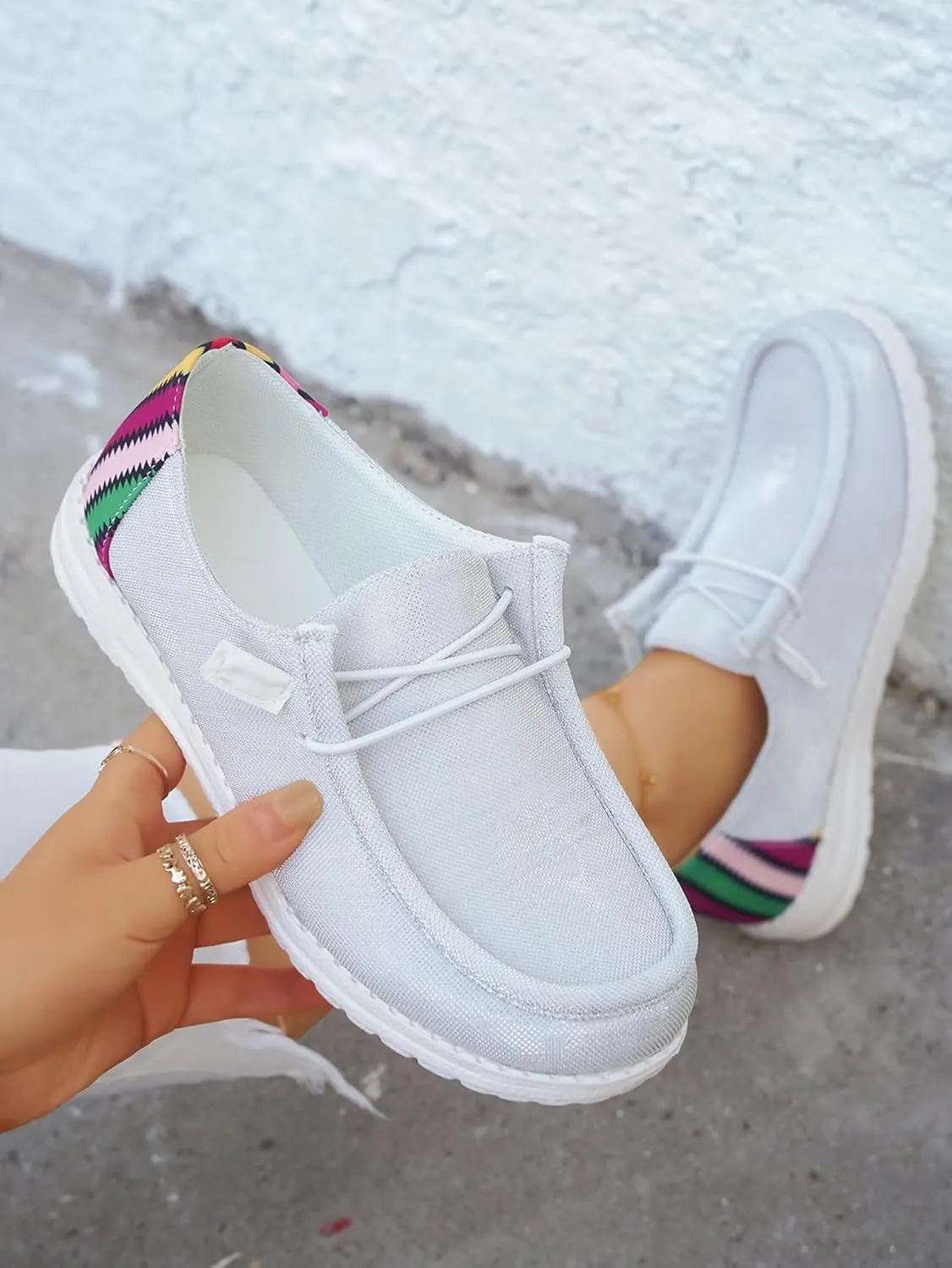 Women's Casual Boat Shoes Slip-on Loafers Lace-up Lightweight Breathable Orthopedic Easy Wear Walking Driving Outdoor Sneakers