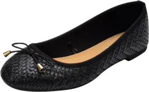Women's Casual Slip-On Flat Comfortable Dressy Casual Work Flats Square Toe Comfortable Office Work Shoes