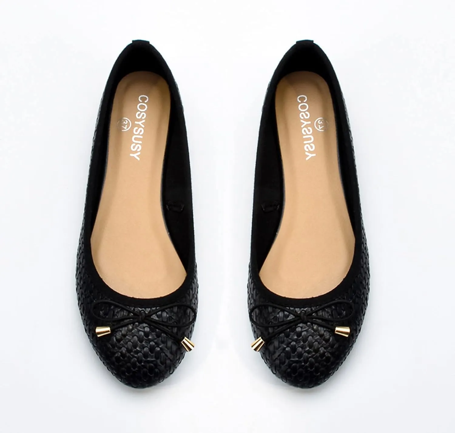 Women's Casual Slip-On Flat Comfortable Dressy Casual Work Flats Square Toe Comfortable Office Work Shoes