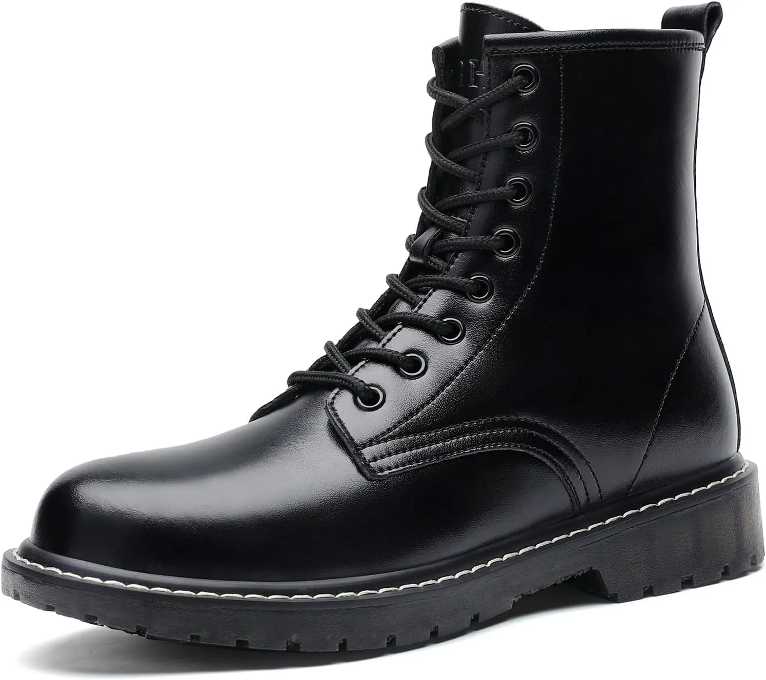Women's Combat Boots Womens Motorcycle Boots Ankle Booties Low Heel Side Zipper Lace-up Fashion Casual Short Boots