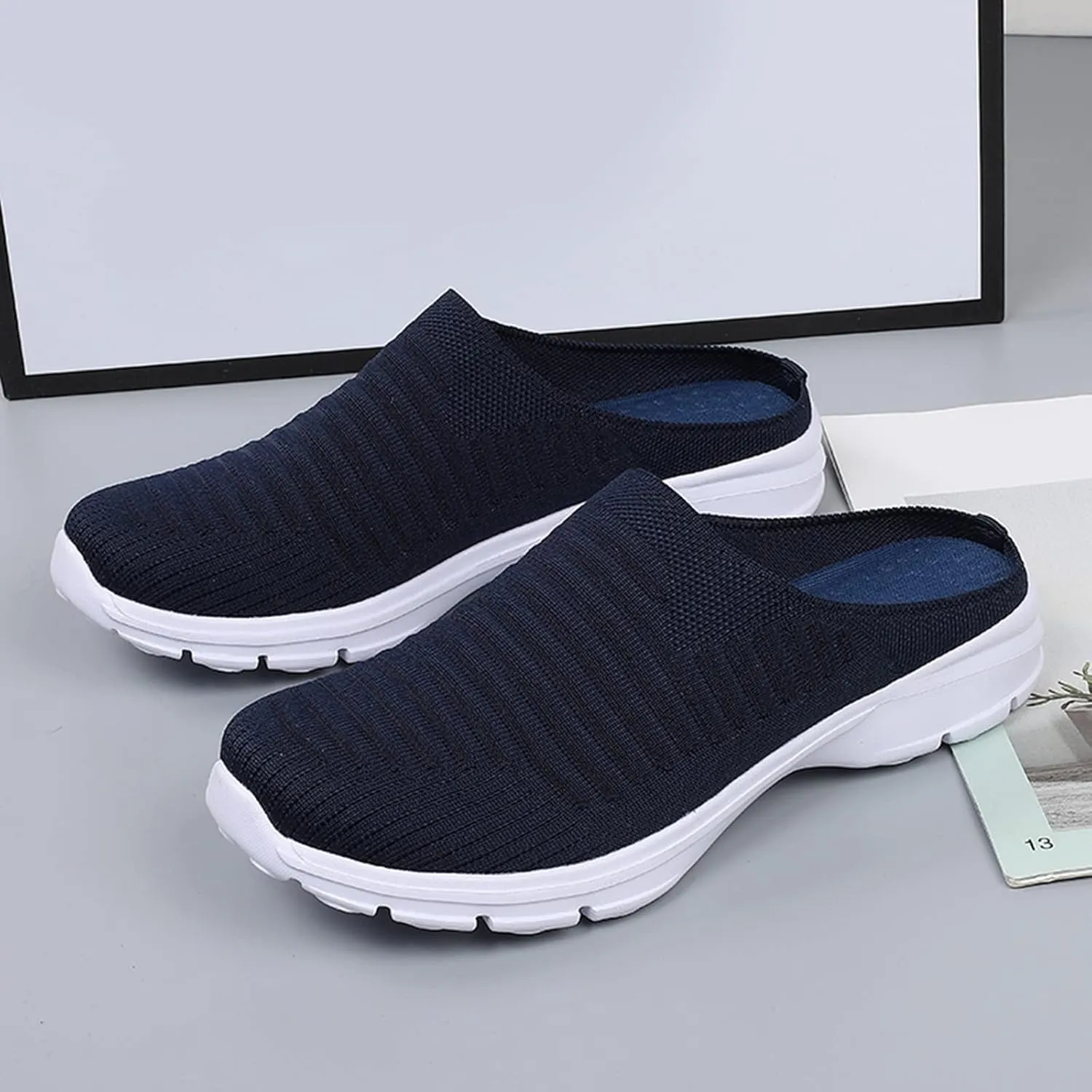 Women's Loafer Flat Walking Sneakers for Women Wide Width Womens Slip On Shoes Round Toe Flats Comfortable Mens Loafers Platform Sneakers for Women