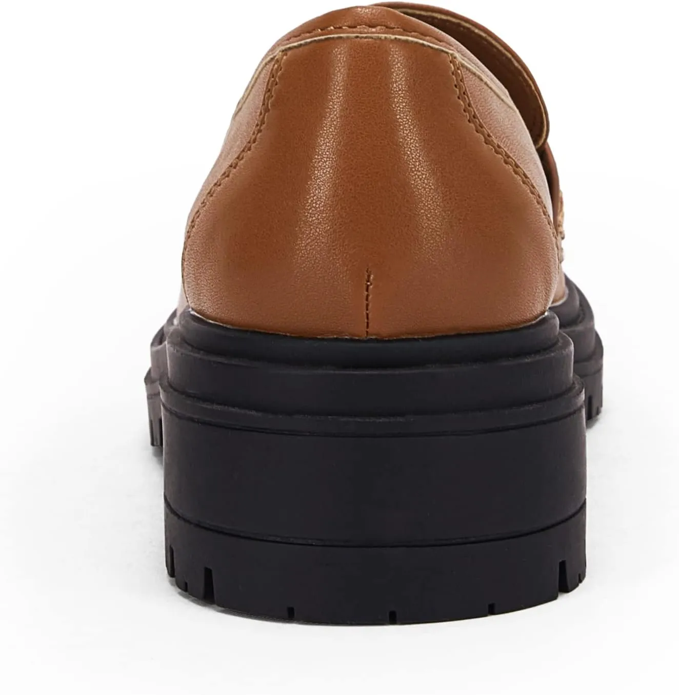 Womens Platform Loafers Lug Sole Chunky Heel Non Slip Faux Leather Casual Comfortable Round Toe Goth Oxford Shoes